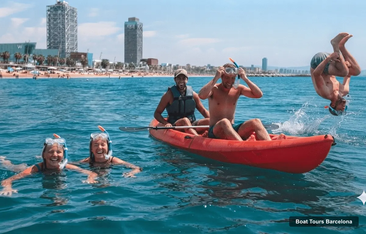 Barcelona Boat Trips – Kayaking & Snorkeling Tour from Barceloneta Beach (photo 4)