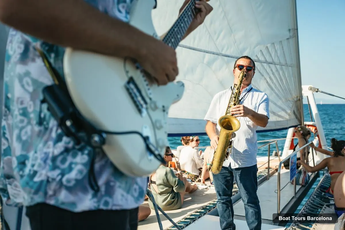 Barcelona Boat Trips – Sunset Catamaran Cruise with Live Music