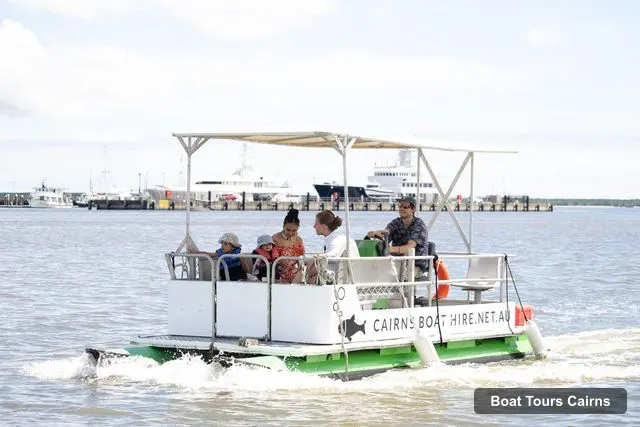 Cairns Boat Cruises – Pontoon Boat Hire with Optional BBQ and Fishing Hire