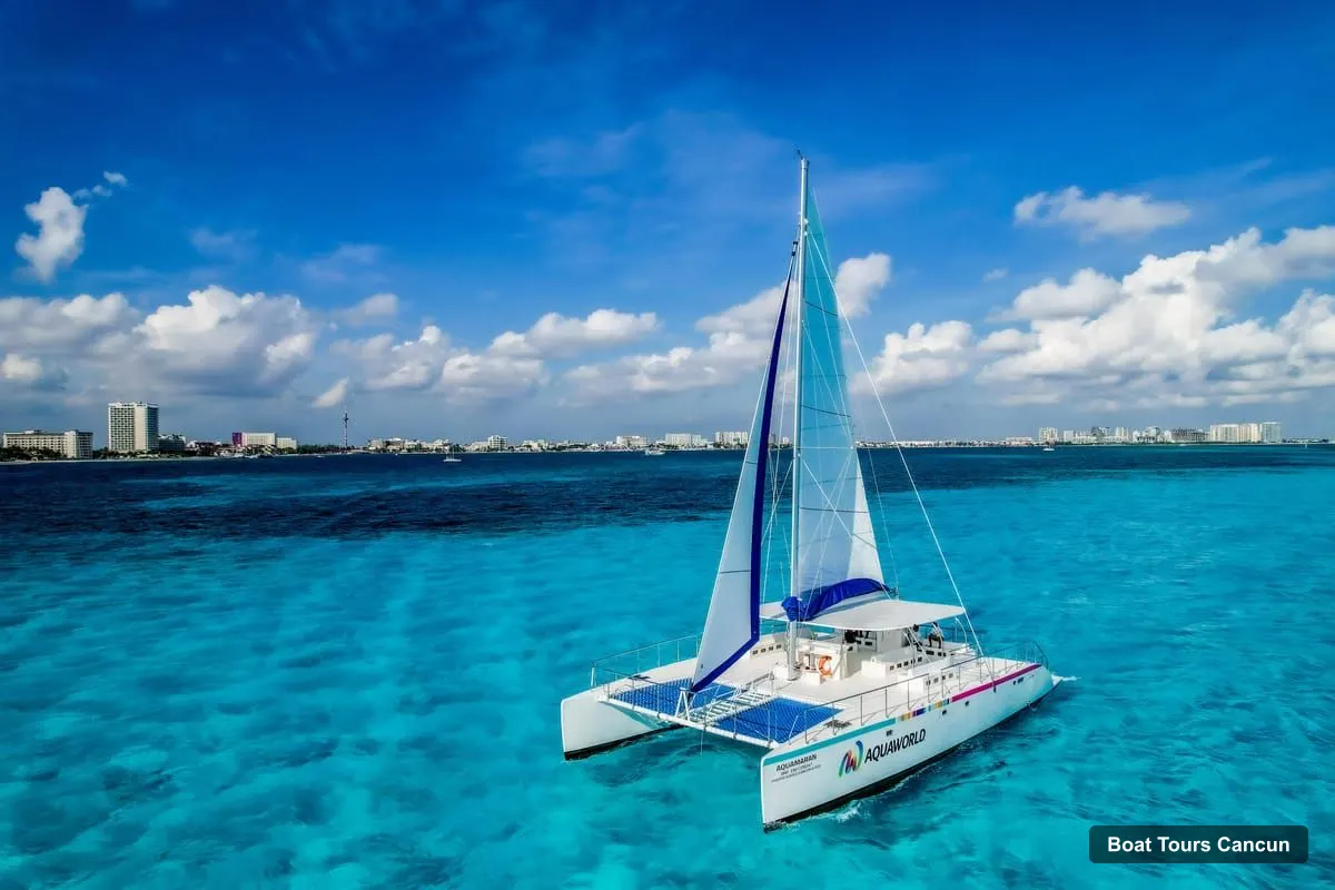 Boat Tours Cancun – Catamaran with Open Bar, Snorkeling and Lunch (photo 2)
