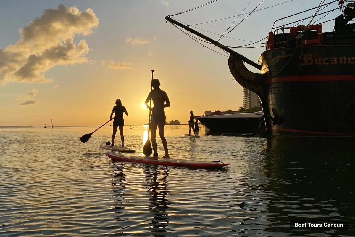 Boat Tours Cancun – Sunrise/Sunset Stand-Up Paddleboarding Tour (photo 3)