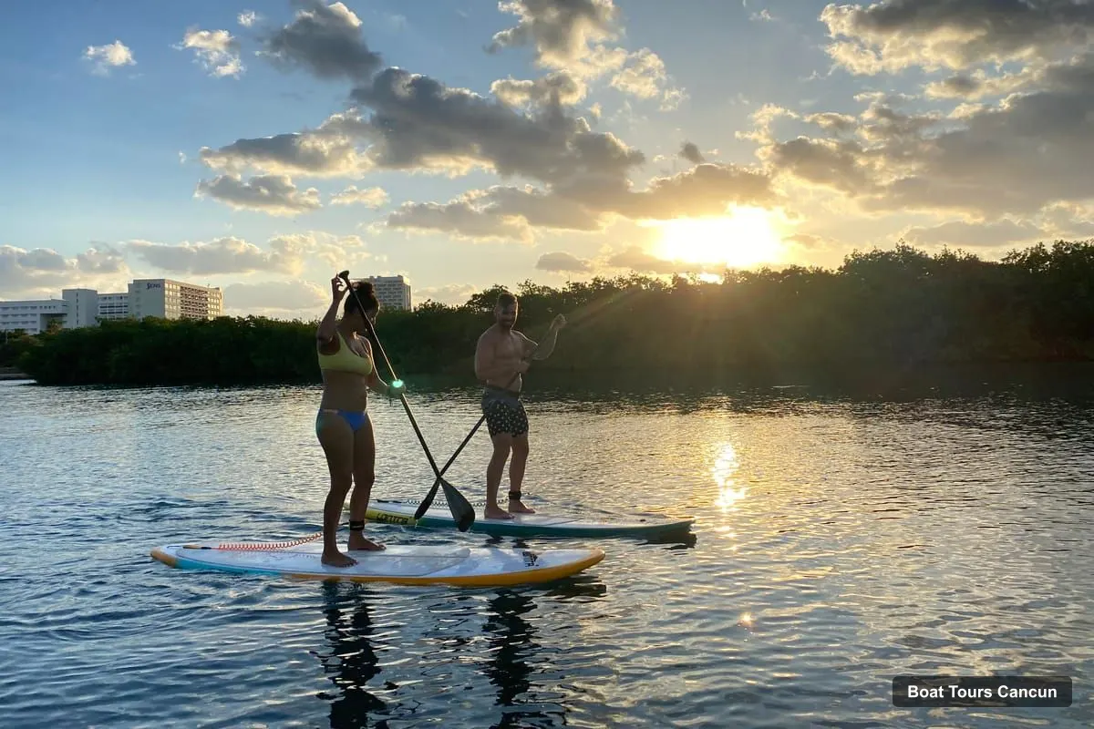 Boat Tours Cancun – Sunrise/Sunset Stand-Up Paddleboarding Tour (photo 5)