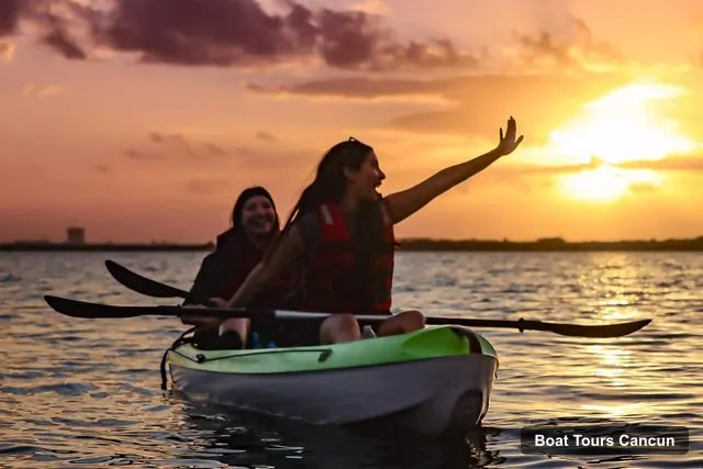 Boat Tours in Cancun – Sunset Kayak Tour Through Mangrove Channels