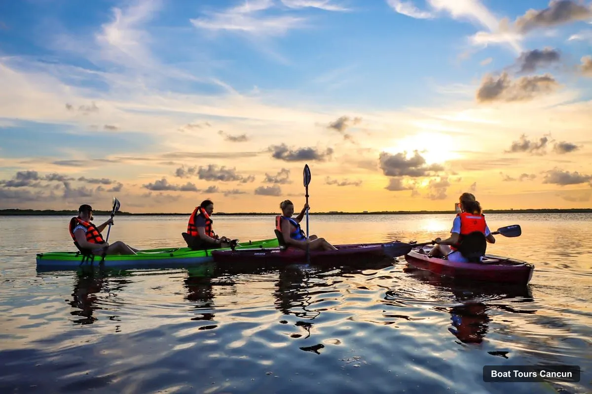 Boat Tours in Cancun – Sunset Kayak Tour Through Mangrove Channels (photo 2)