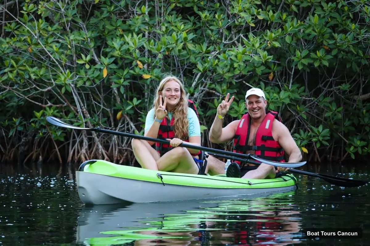 Boat Tours in Cancun – Sunset Kayak Tour Through Mangrove Channels (photo 5)