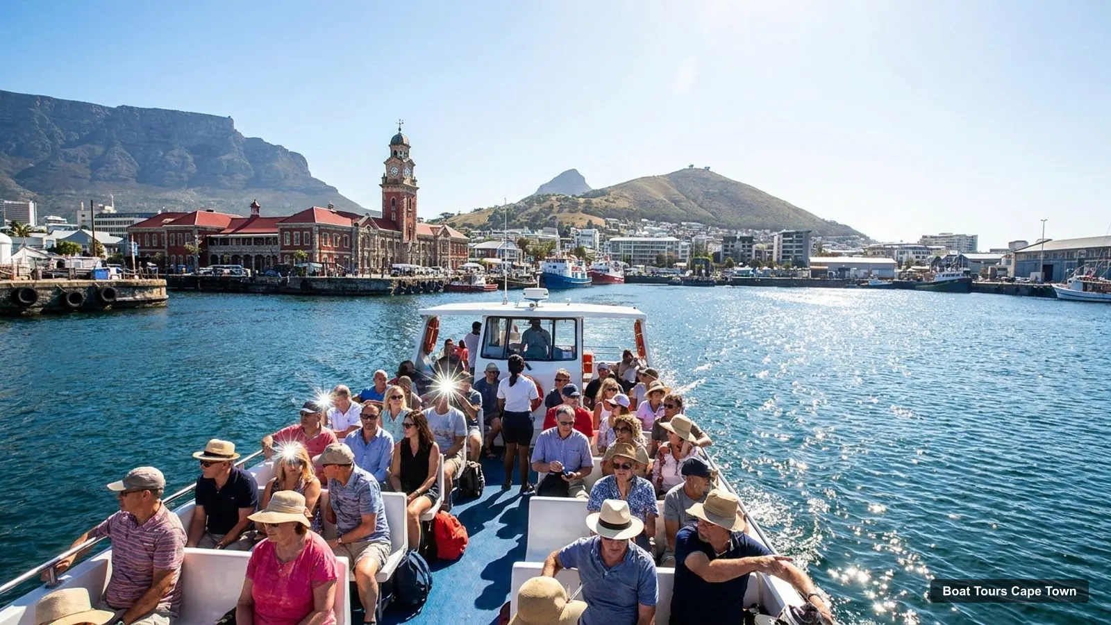 Boat Tours Cape Town – sightseeing boat on the water near V&A Waterfront