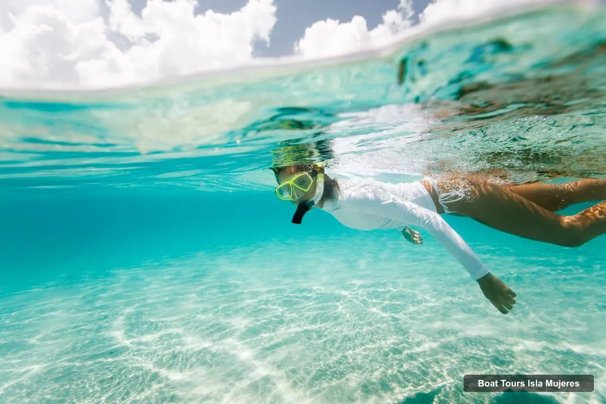Boat Tours in Isla Mujeres – Isla Mujeres Beach Day Cruise, Opt to Snorkel