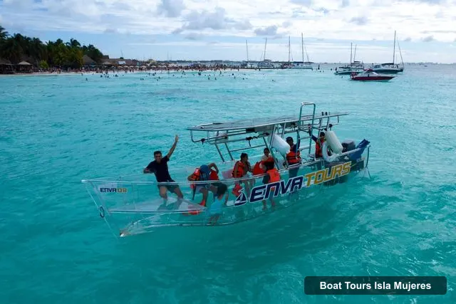 Boat Tours Isla Mujeres – Caribbean Crystal Boat Tour with 360° Views