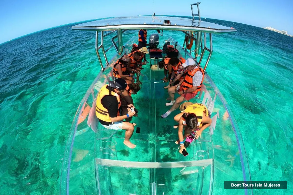 Boat Tours Isla Mujeres – Caribbean Crystal Boat Tour with 360° Views (photo 5)