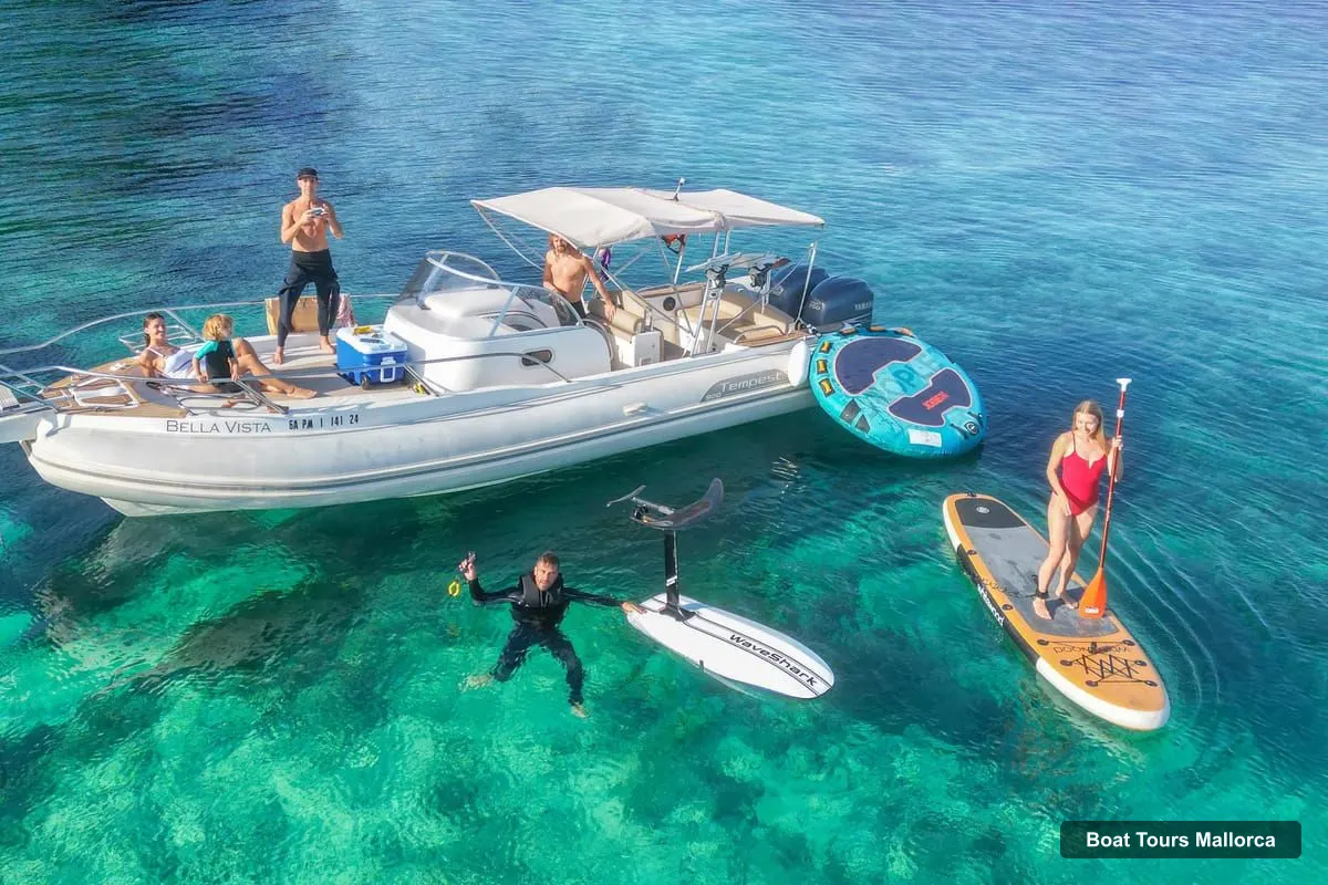 Mallorca Boat Trips – Private Boat Charter, Meal, Drinks, SUP & Tubing (photo 2)