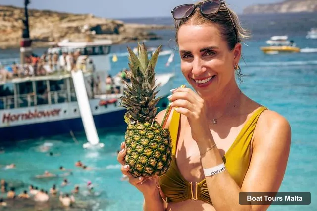 Malta Boat Trips – Blue Lagoon & Comino Cruise – Snorkeling, Slide & Swim Stops