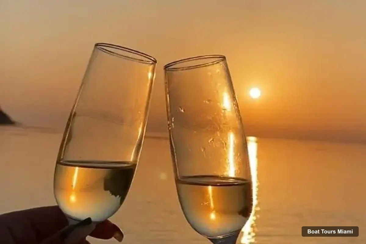 Miami Boat Cruises – Sunset Champagne Cruise Biscayne Bay & Skyline Views