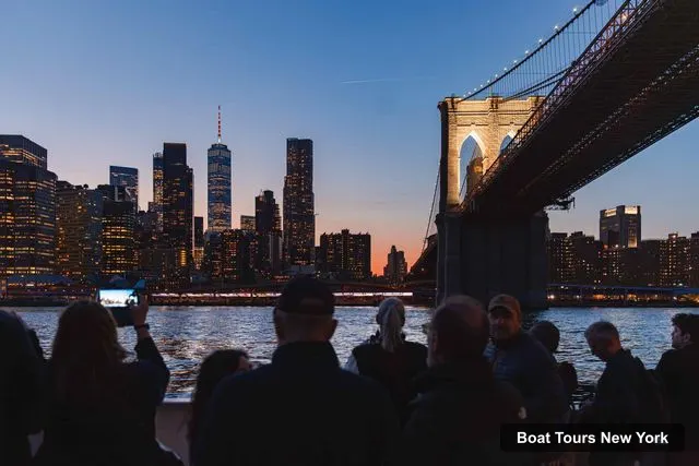 Boat Tours in New York – NYC Sunset & Harbor Lights Cruise with Statue of Liberty