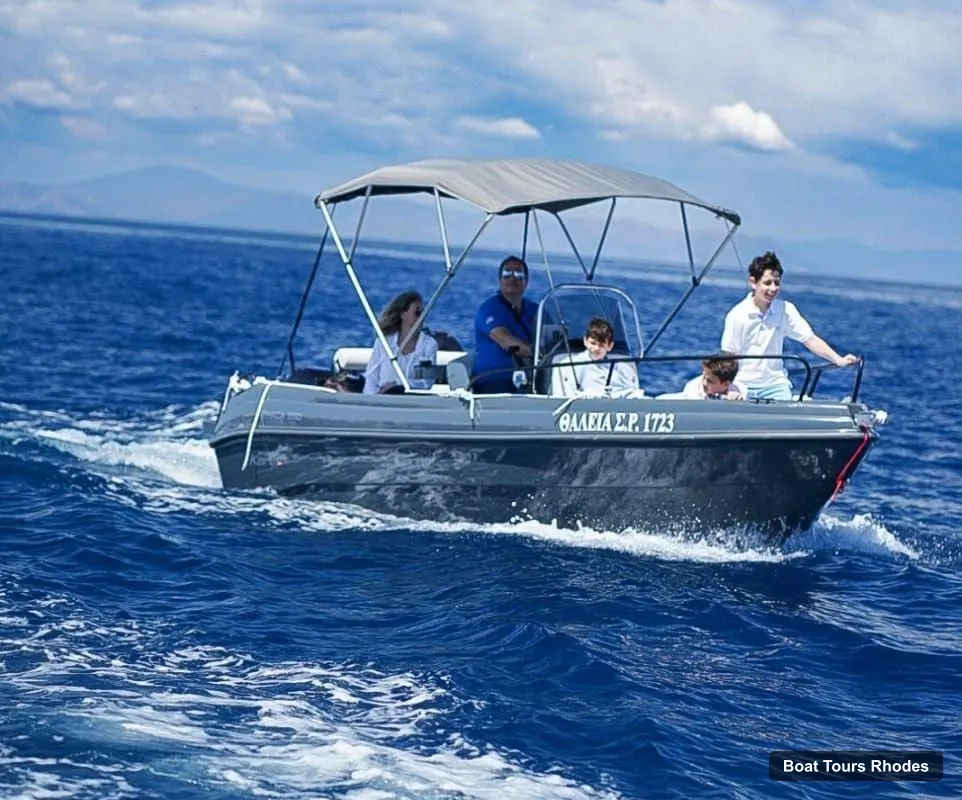 Rhodes Boat Trips – License-Free Self-Drive Boat Rental to Anthony Queen (photo 3)