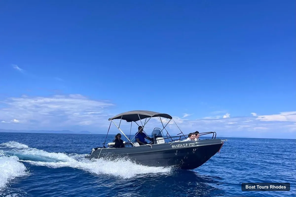 Rhodes Boat Trips – License-Free Self-Drive Boat Rental to Anthony Queen (photo 5)