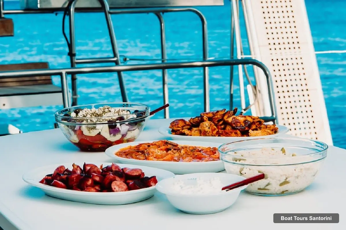 Boat Tours in Santorini – All-Inclusive Private Catamaran Experience (photo 4)