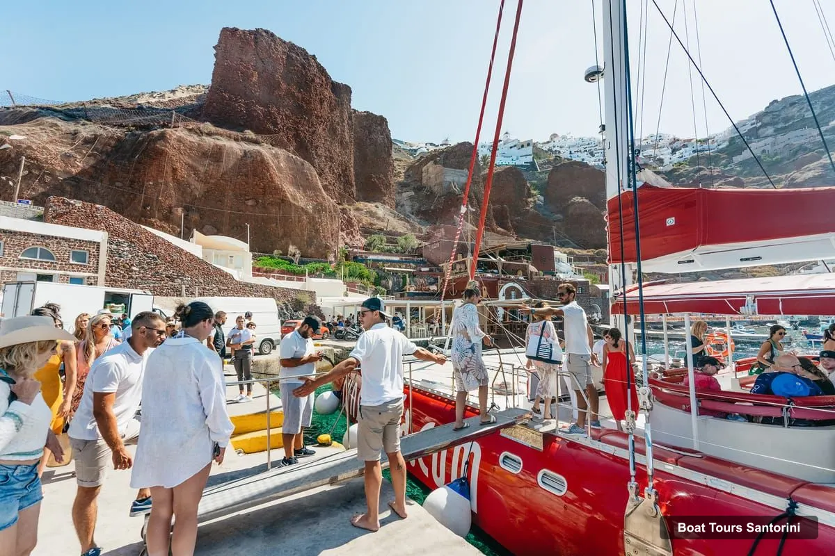 Boat Tours Santorini – Catamaran Tour with BBQ Dinner, Drinks, and Music (photo 5)