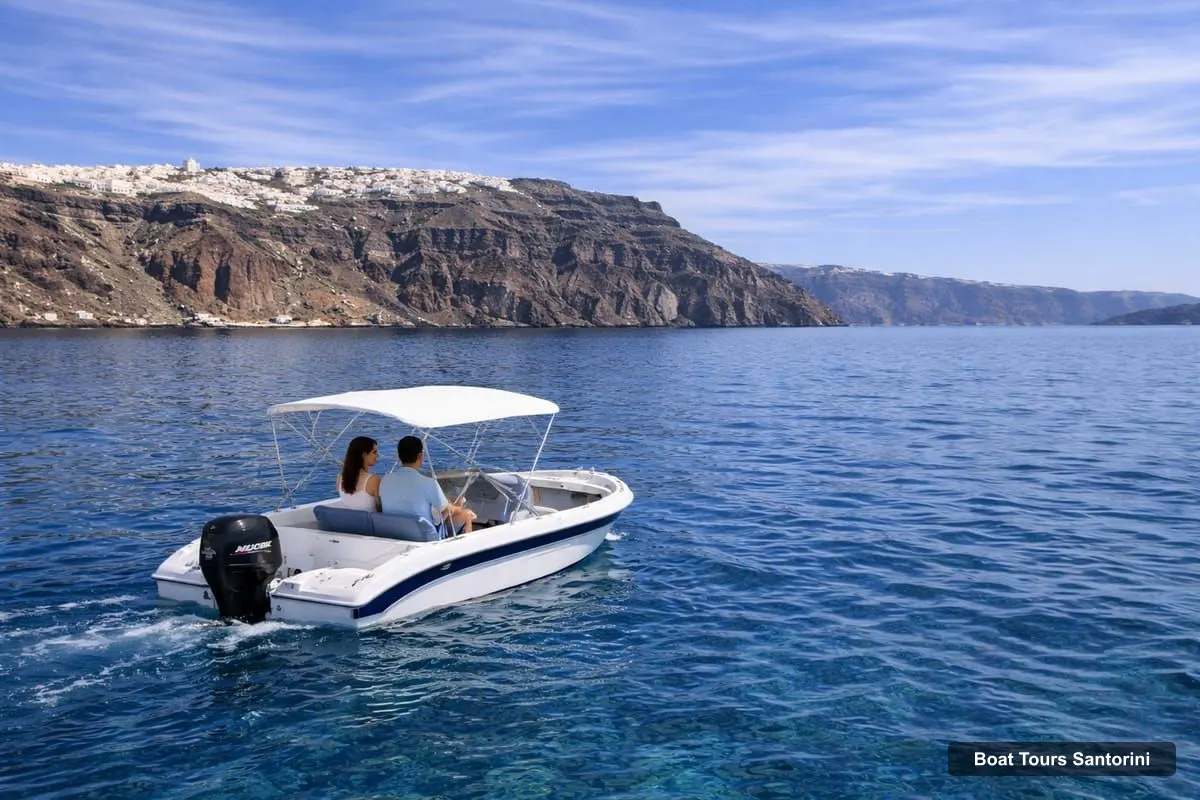 Santorini Boat Trips – Half-Day Boat Rental, No License Required