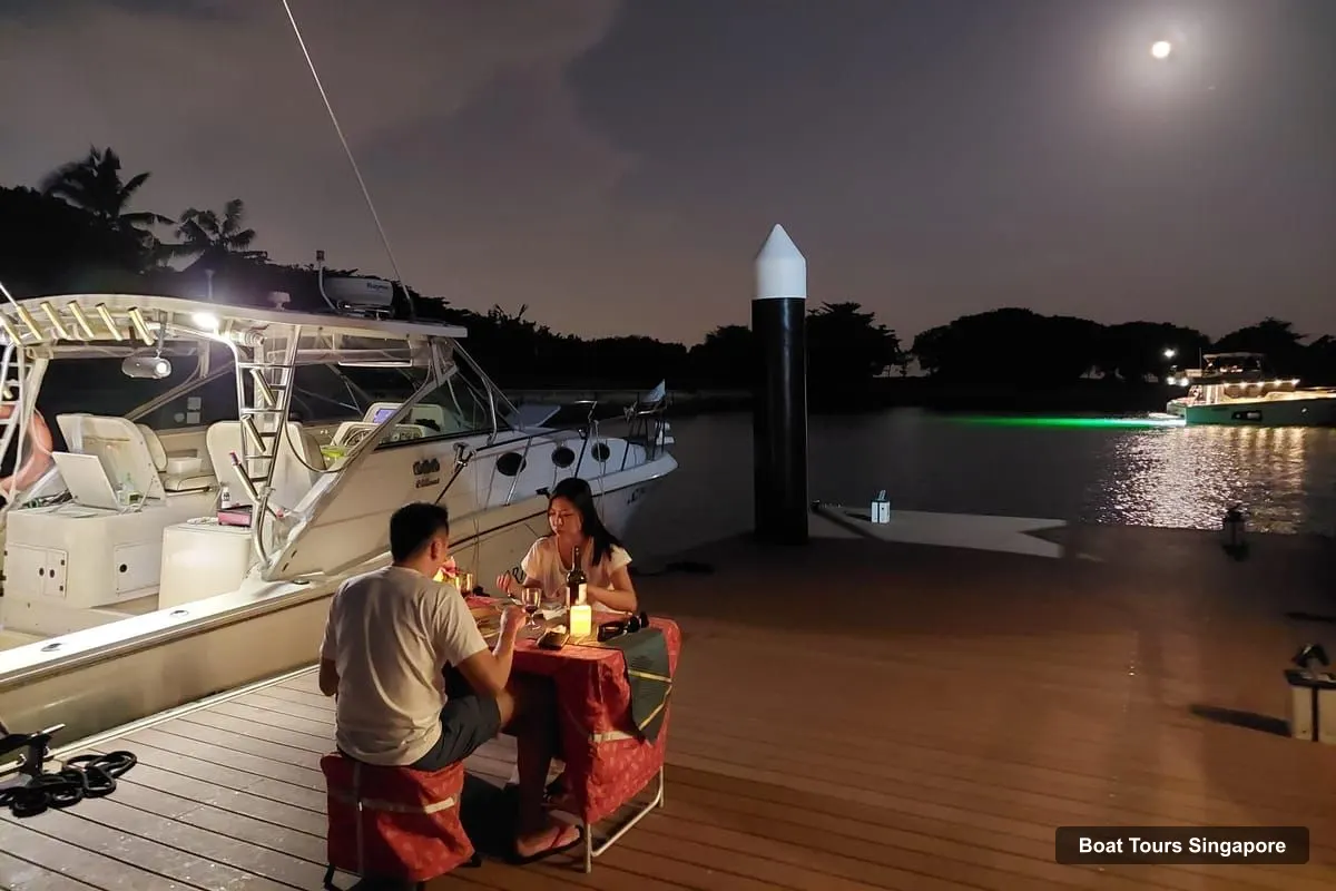 Boat Tours in Singapore – Private Sunset Dinner Cruise on Modern 34 ft Yacht (photo 2)