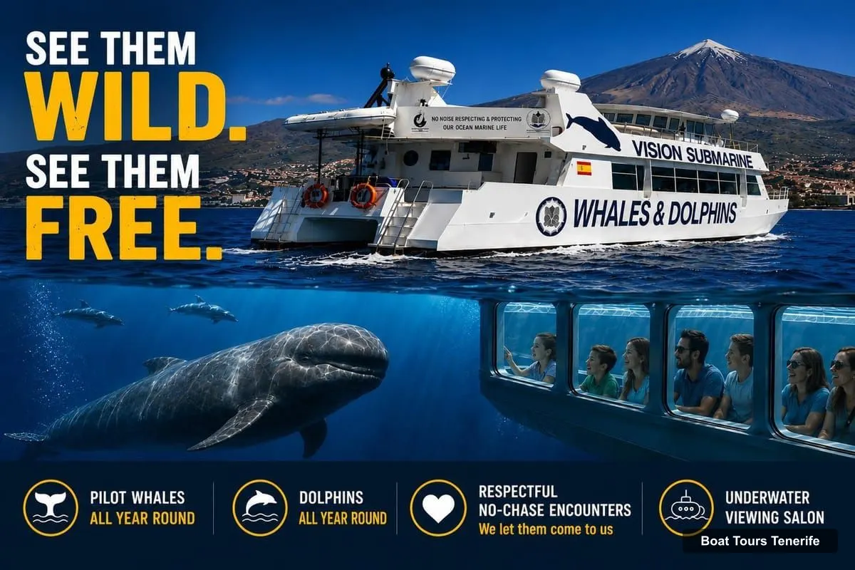 Tenerife Boat Trips – Eco No-Chase Respectful Whale & Dolphin Encounter