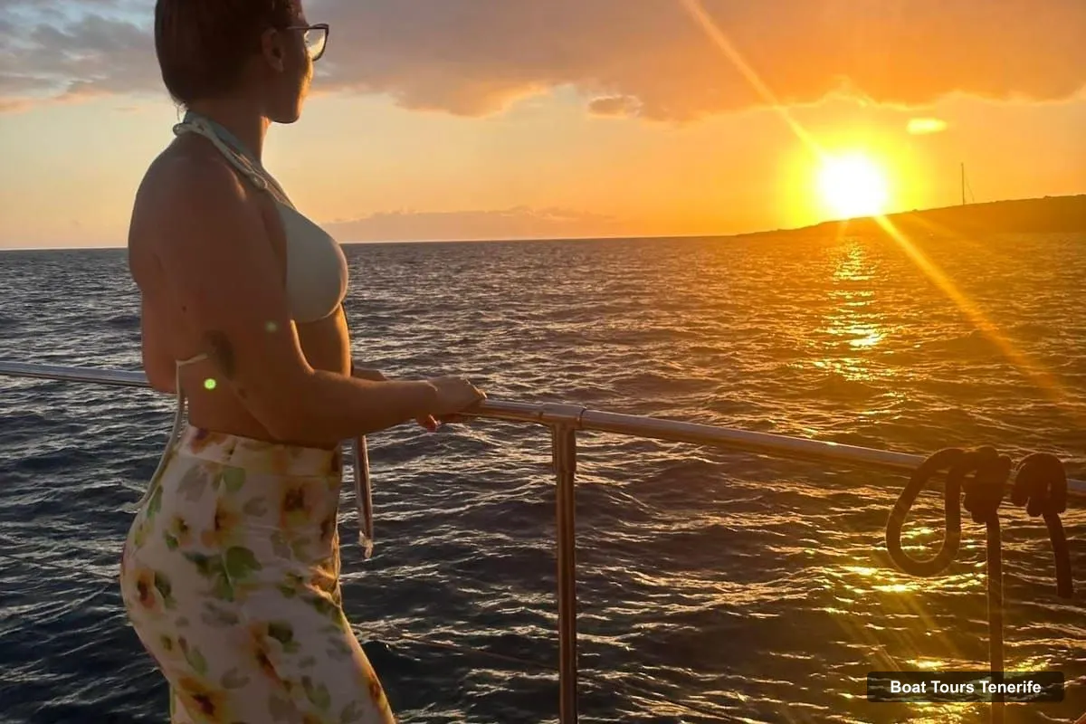 Tenerife Boat Trips – Sunset Catamaran Tour with Transfer, Buff & Drinks
