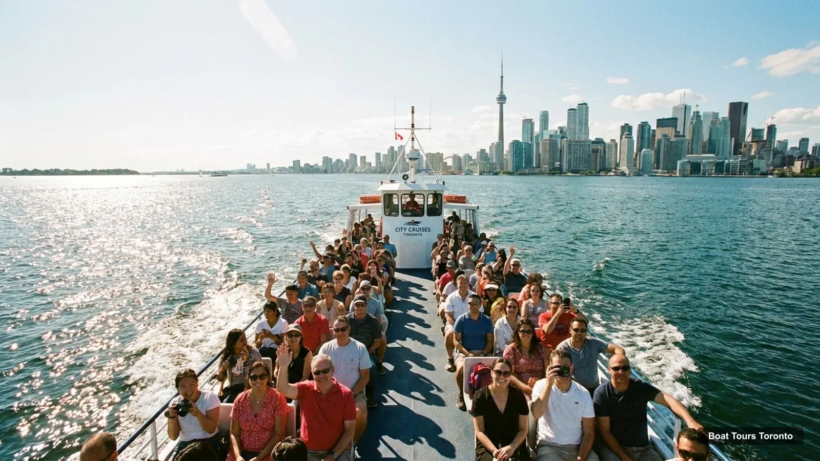 Boat Tours Toronto – sightseeing boat on the water near CN Tower