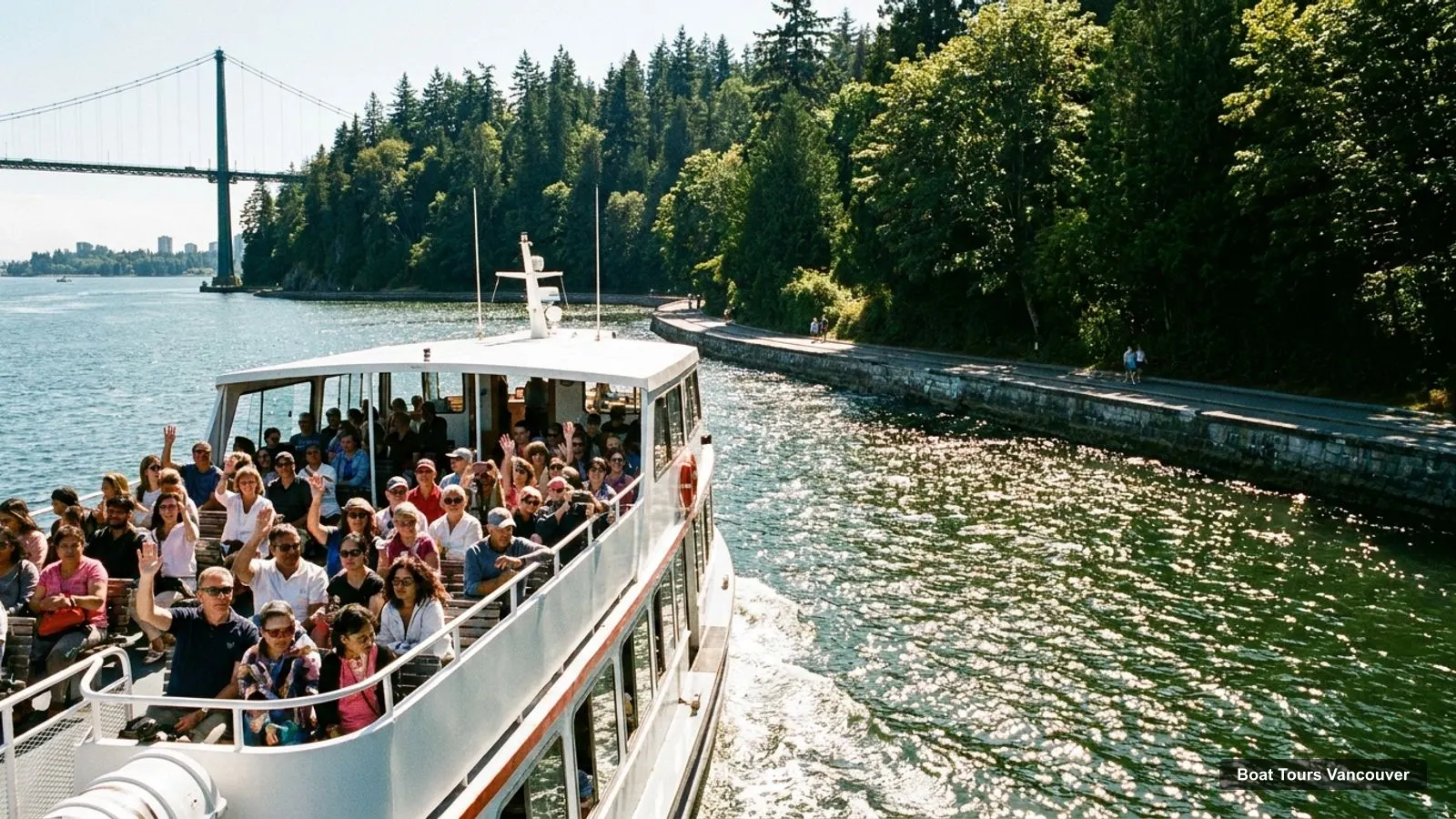 Boat Tours Vancouver – sightseeing boat on the water near Stanley Park